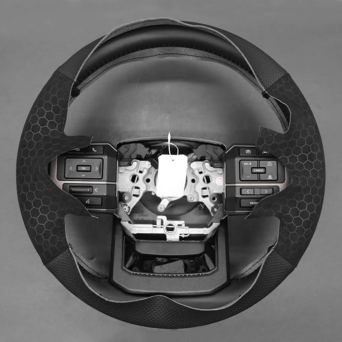 MEWANT Hand Stitch Steering Wheel Cover for Toyota Land Cruiser 2024-2026, Custom Fit DIY Wrap Interior Accessories
