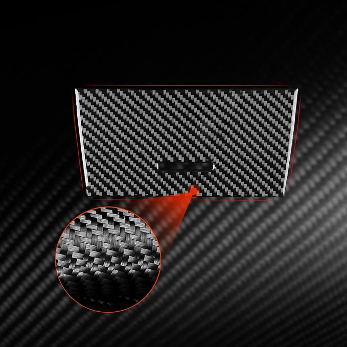 Black Soft Carbon Fiber car Interior Central Control Storage Box B Model 1/Piece Decorative Sticker Suitable for Acura TSX 09-14 Carbon Fiber car Interior