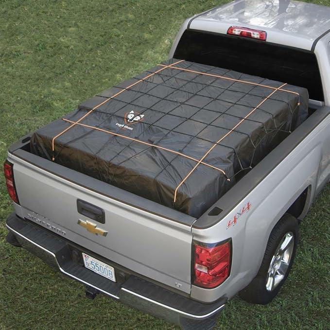 Rightline Gear Weatherproof Truck Bed Cargo Net with Built-in Tarp, 8.8 by 10 Feet