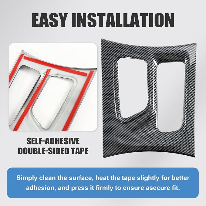Interior Trim Kit for Dodge Charger 2015-2022 Gear Shift Panel Cover Cup Holder Headlight Switch Button Panel Cover