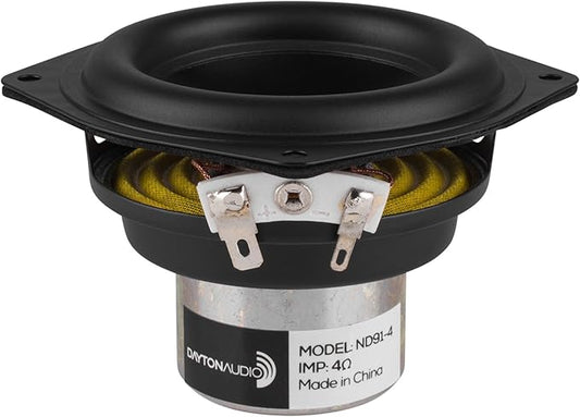 Dayton Audio ND91-4 3-1/2" Aluminum Cone Full-Range Neo Driver 4 Ohm