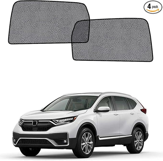 Car Window Shade for Honda CR-V or CRV 2017-2022,2 Pack UV & Glare Protection, Breathable Privacy Screen, Insect & Bug Blocker Magnetic Mesh Side Rear Sun Shades for Baby Camping, Napping & Travel