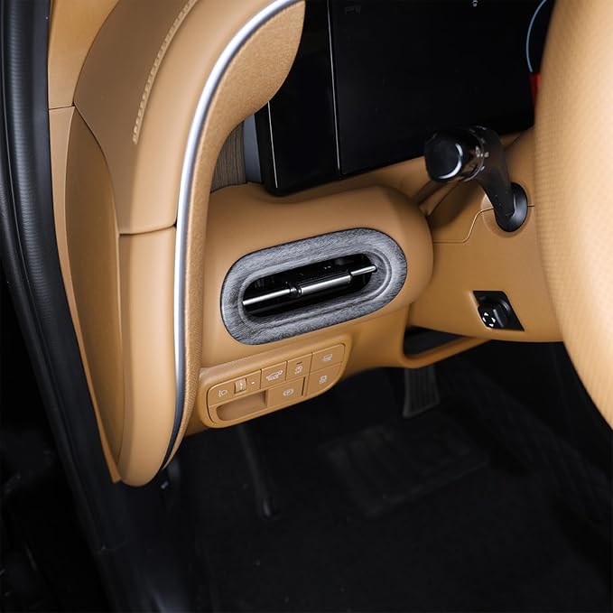 Compatible with Hyundai Palisade 2026 Accessories 2pcs ABS Car Interi or Upper Air Vent Outlet Cover Trim (Wood Grain)