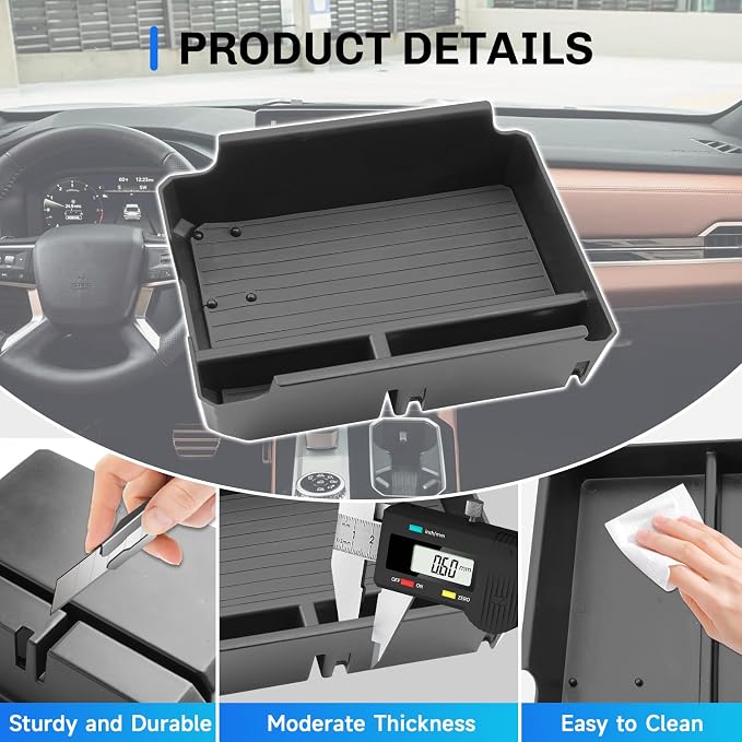 SXCY for 2025 2026 Mitsubishi Outlander [Gas] Center Console Organizer for 2025 2026 Mitsubishi Outlander Accessories for 2026 Outlander Console Organizer Armrest Console Tray [Not for Sport]