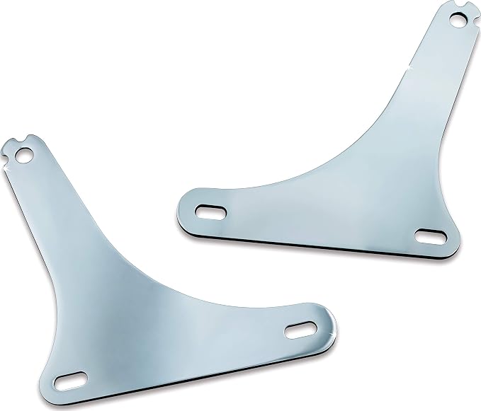 Kuryakyn 1667 Multi-Purpose Driver/Passenger Seat Backrest Component: Fixed Mounts for 2003-17 Harley-Davidson FL Softail Motorcycles, 1 Pair, Chrome