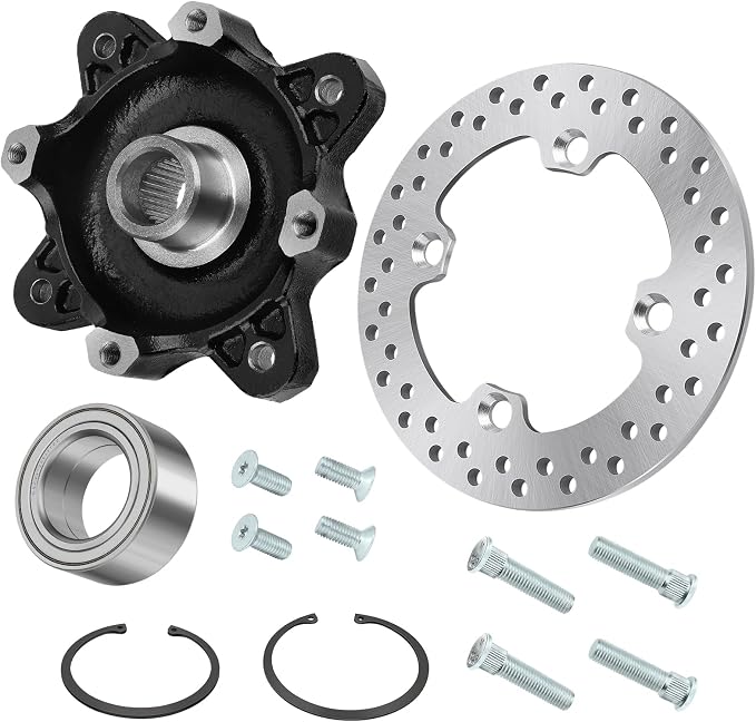 JAVIK Front Wheel Hub Brake Rotor Kit Compatible with Polaris Ranger 800 Diese-l 900 700 RZR 900 800-4 570 ACE 570 900 OEM# 5137659-067 3515090 5254999 7517871