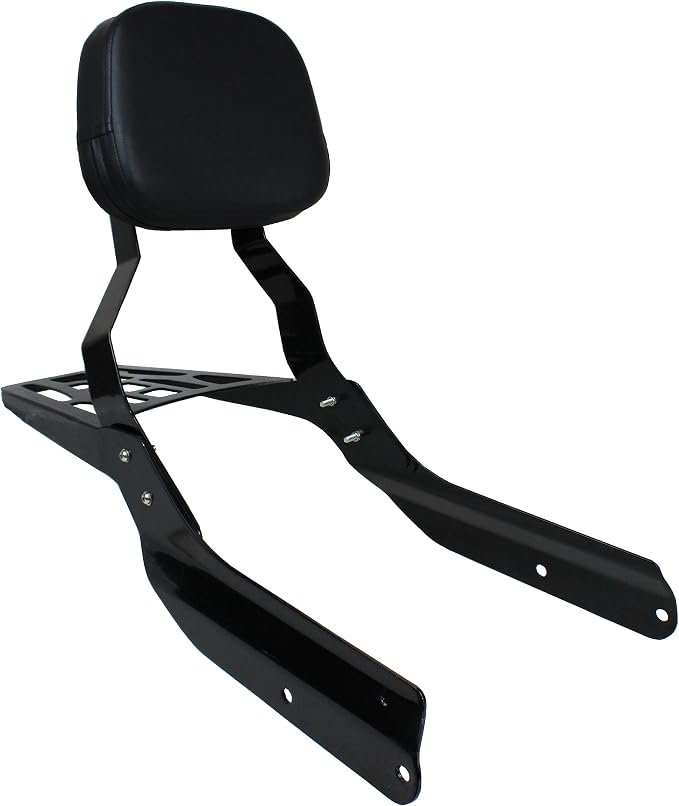 YHMOTO Passenger Sissybar Backrest with Luggage Rack Fits for Honda VTX 1300 1800 N/R/S Models 2002-2008 (Black)