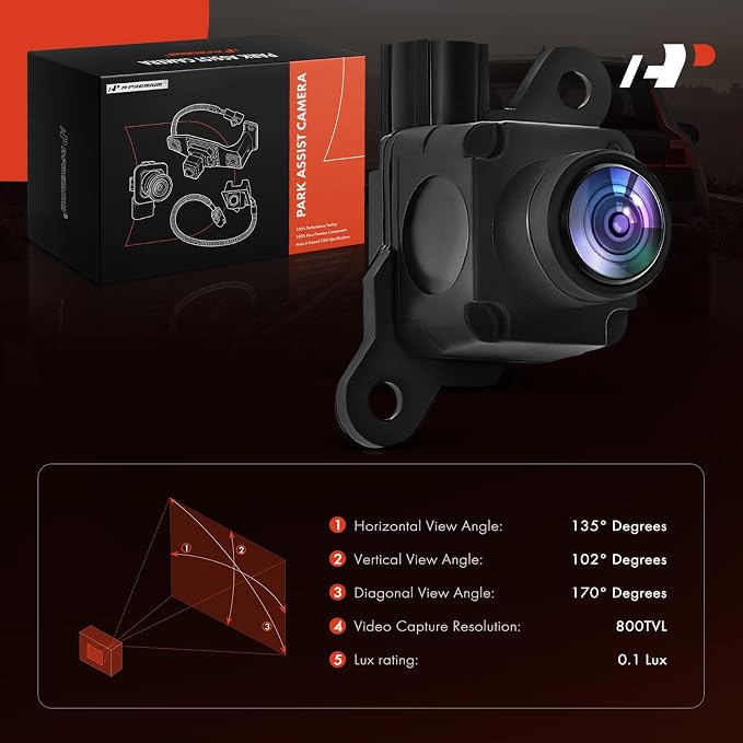 A-Premium Rear View Backup Camera C.A.P.A. Compliant Compatible with Ram | Parking Camera for 1500 2500 3500 2016-2018, 1500 Classic 2019-2022 - Replace# 68274731AA, 68274731AC, CH1960105C