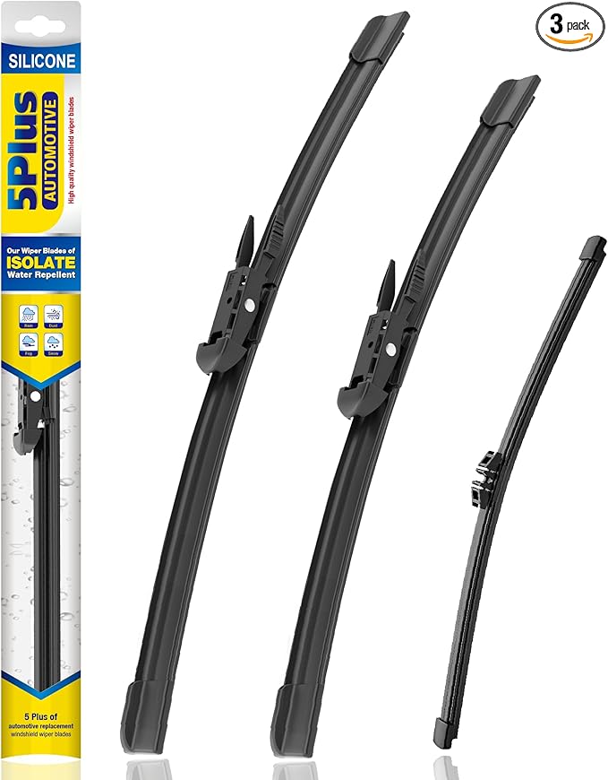 5 PLUS® Silicone Windshield Wipers Replacement for 2011-2024 Ford Explorer Wiper Blades(Set of 3),Automotive Replacement Windshield Wiper Blades For My Car-26"/22"/11"