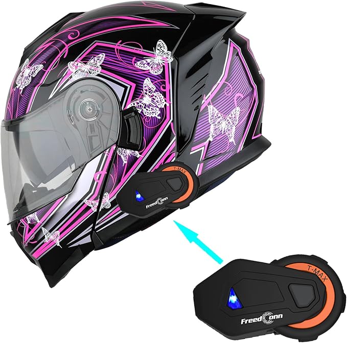 1Storm Motorcycle Street Bike Modular/Flip up Dual Visor Sun Shield Full Face Helmet HJK920