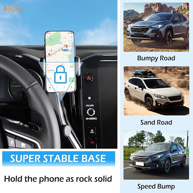 Car Phone Mount Compatible with Subaru Crosstrek 2024+ & WRX 2022+ Center Console Air Outlet Vent Panel Cell Phone Holder Dashboard Hands-Free Universal Mobile Phones Navigation Bracket Accessories