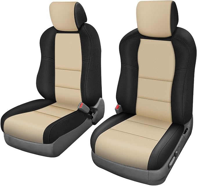 SAPUBK Custom-Fit Front Seat Covers Replace for 2004-2008 Acura TL, Driver and Passenger Premium Leather with Composite Soft Foam Lining Seat Cover
