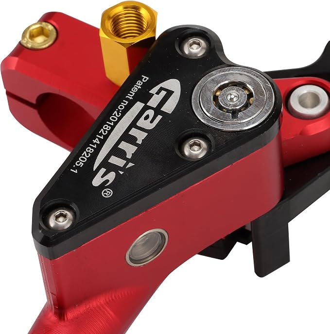 GOOFIT 22mm CNC Motorcycle Hydraulic Clutch Brake Pump Master Cylinder Lever Adjustable Universal for Motorcycle Pocket Dirt Bike ATV 125cc -250cc Vertical Off Road Scooter Red