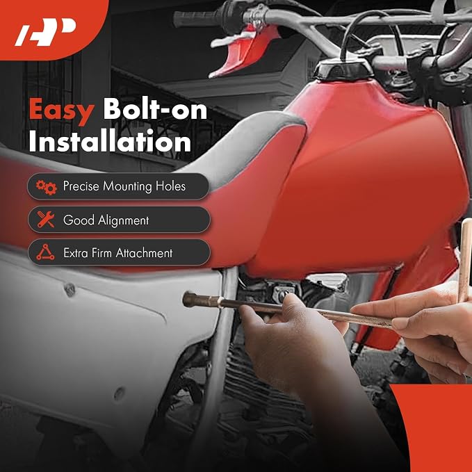 A-Premium Red Side Panels Covers Compatible with Honda Model | for XR200R 1984-2002, XR250R 1984-1985