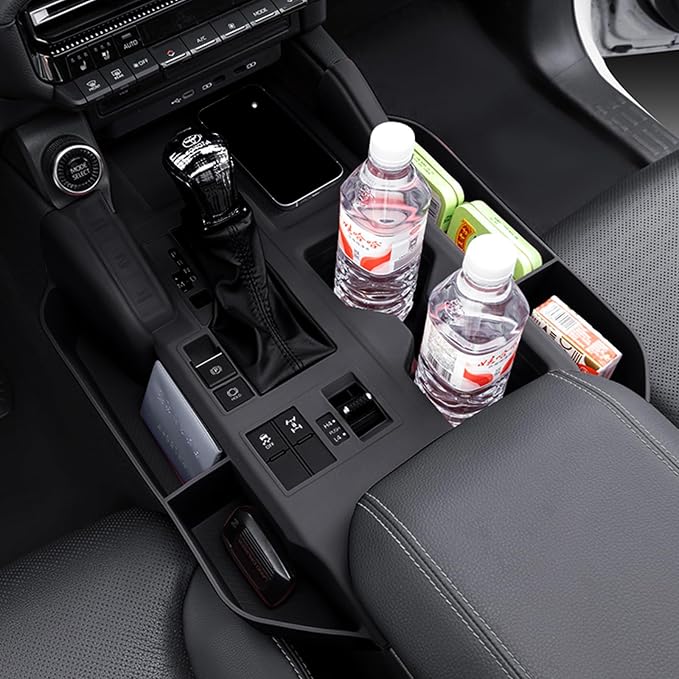 Black Gear Shift Panel Trim Cover for 2025 2024 Toyota Land Cruiser 250 Prado J250 LC250 Interior Accessories Center Console Side Storage Box Organizer Silicone Protective Pad
