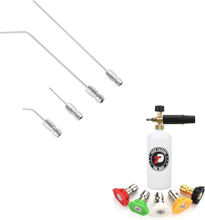 Tool Daily Pressure Washer Nozzle Kit for Washing, Foam Cannon with 1/4 Inch Quick Connector