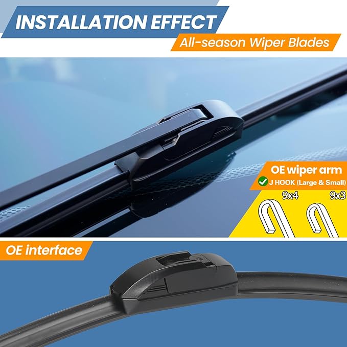 GSPSCN 3 Wipers Replacement For Jeep Grand Cherokee 2014-2021，Original Equipment Windshield Wiper Blades Set 22"+21"+11" (Set of 3)