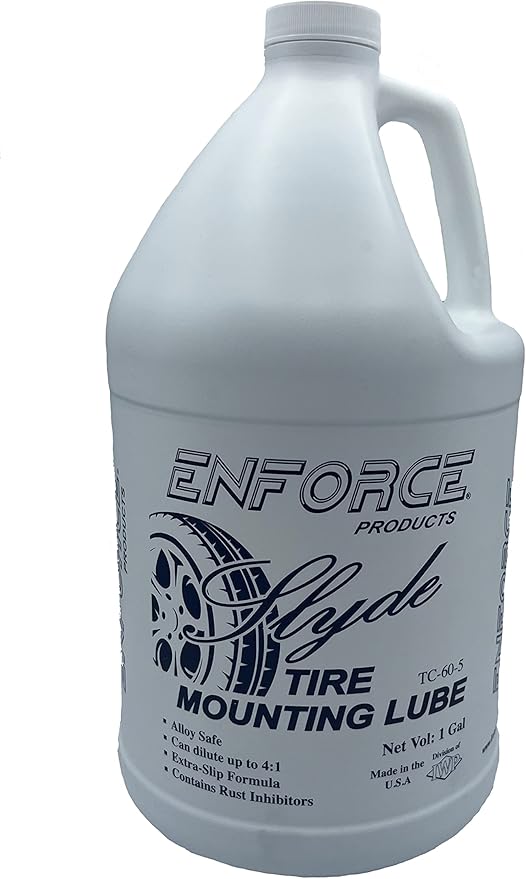 Slyde Concentrated Liquid Tire Mounting Lube - A Liquid Bead Lubricant for Easier Mounting of Car, Truck, Bus and OTR Tires, Prevents Rim Slippage and Rust (1 Gallon)