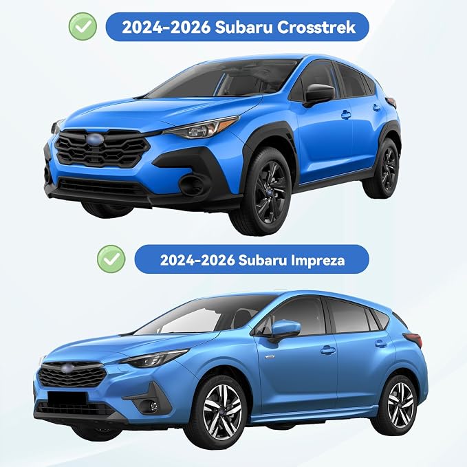 Window Visors Rain Guards for 2024 2025 2026 Subaru Crosstrek & Subaru Impreza, Out-Channel Window Vent Wind Deflectors Visors Shades for 24 25 26 Crosstrek/Impreza