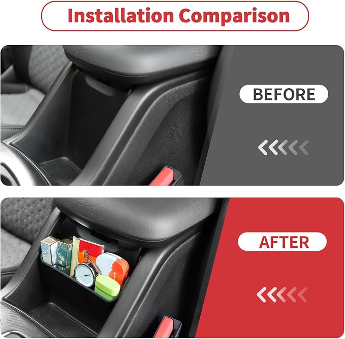 Linskip Center Console Storage Organizer Kit Compatible with Chevy Colorado & GMC Canyon 2014-2022, Hanging Storage Box + Gear Shift Side Pocket