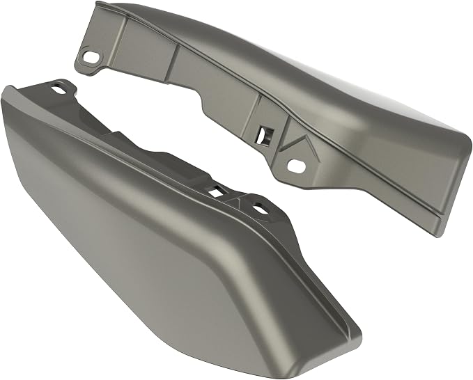 Color - Matched Mid Frame Air Deflectors Heat Shield, Perfectly Fit for Harley Touring Models 2009-2026 Industrial Gray