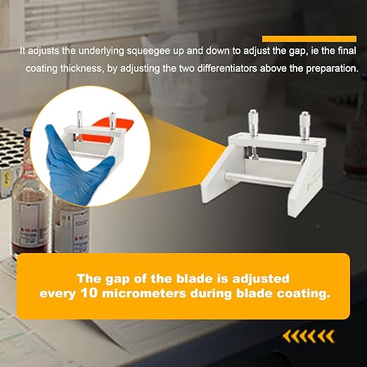 Micrometer Adjustable Film Applicator Coating Lab Doctor Blade Coating Machine KTQ-II High Precision Film Applicator 3500μm Coating Thickness Adjustable, 100mm Width (film casting doctor blade)