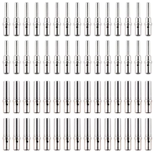 JRready ST6294 Deutsch Solid Pin, Deutsch Solid Contact Size 12, Solid Contacts for DTP DTHD Connectors,12-14AWG,25A,30 Pairs