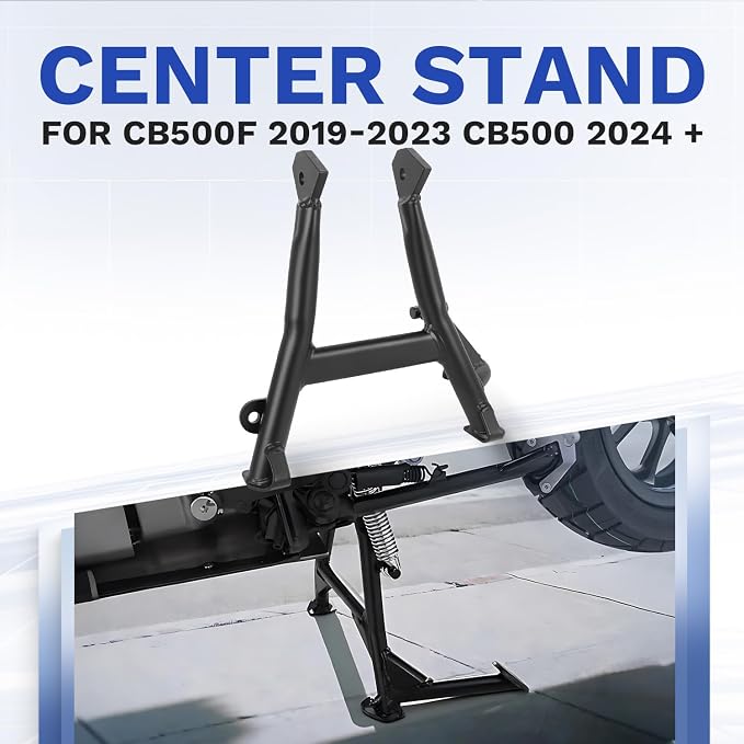 Center Stand Black Kickstand Foot Center Stand Support Replacement for Honda CB500F CB500X 2019-2023 CB500 Hornet/NX500 2024 2025 Center Kickstand Rack Parking Accessories