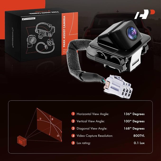 A-Premium Rear View Backup Camera Compatible with Kia | Parking Camera for 2014 2015 2016 Forte5 - Replace# 95760A7700