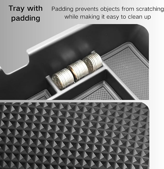 Center Console Organizer Tray for 2025 Toyota Camry LE/SE/XLE/XSE Accessories - Middle Console Armrest Storage Box Organizer Tray Insert Black Trim