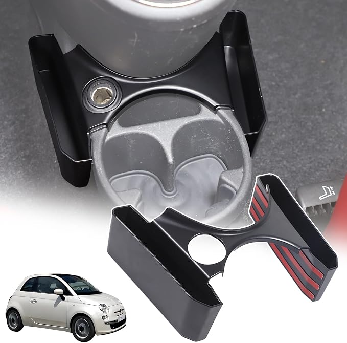 Gear Shift Organizer Tray Compatible with Fiat 500 2007-2024,Cup Holder Auxiliary Storage Box,Center Console Insert Container Secondary Storage Box Interior Accessories 1PCS (for Fiat 500 2007-2015)