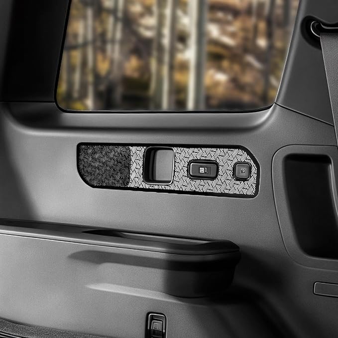 Stainless Steel Chrome Rear Trunk Speaker Cover Car Speaker Protection Trim Cover Compatible with Kia Telluride 2027 Accessories (Black)