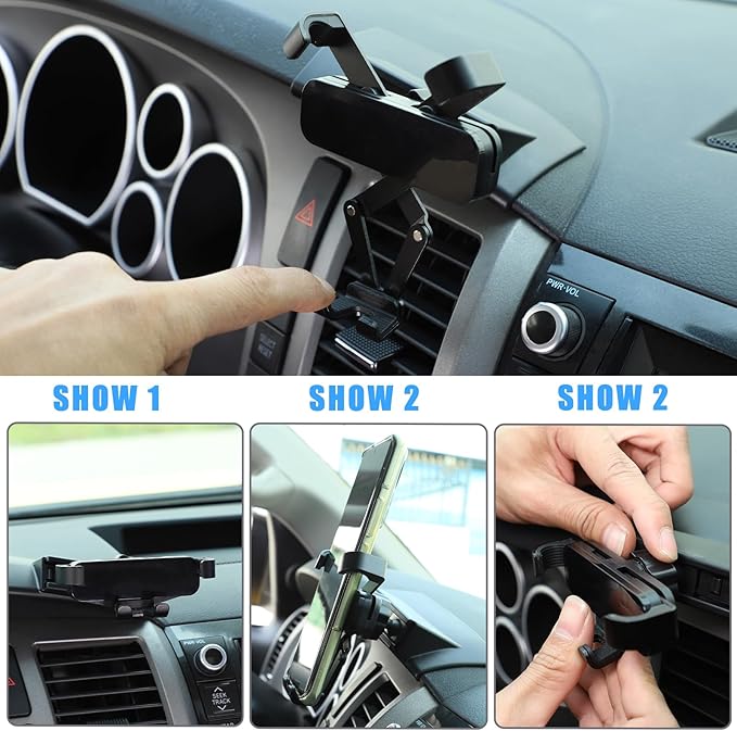 HAPPYHORSE Car Phone Mount Compatible with Toyot@ Tundra/Sequoia 2007-2013 Central Control Navigation Cell Phone Holder Dash Clip Dash Panel Mobile Phone Bracket Stand Accessories (Style B)