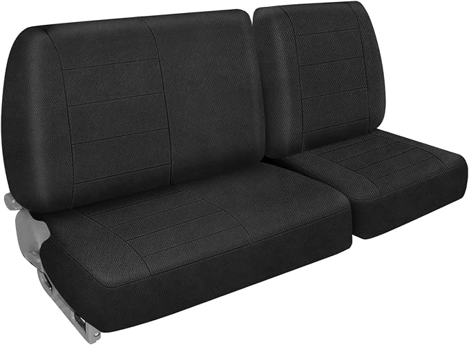 Seat Covers Compatible with 1988-1994 Chevy C/K 1500 40/60 Front Bench Without Headrests, Heavy Duty Knitted Fabric