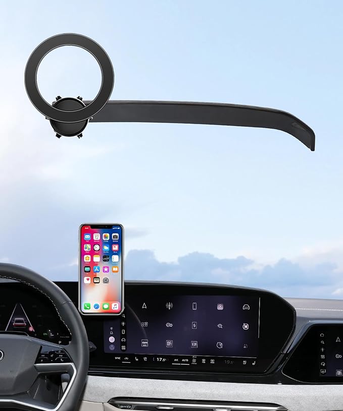 Car Phone Holder for 2025-2026 Q5/SQ5/A5/SQ6 e-tron/Q6L e-tron 2026 Audi A6/A6 Allroad/S6/S5 Accessories 14.5-Inch Screen Fixed Clip, 360° Rotation Phone Mount Compatible with MagSafe