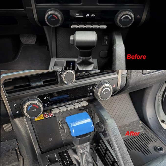 for Toyota Tacoma 2024 2025 2026 for 4Runner 2025 2026 Interior Accessories Gear Shift Knob Head Cover & Gear Shift Panel Cover ABS Decorative Frame Trim