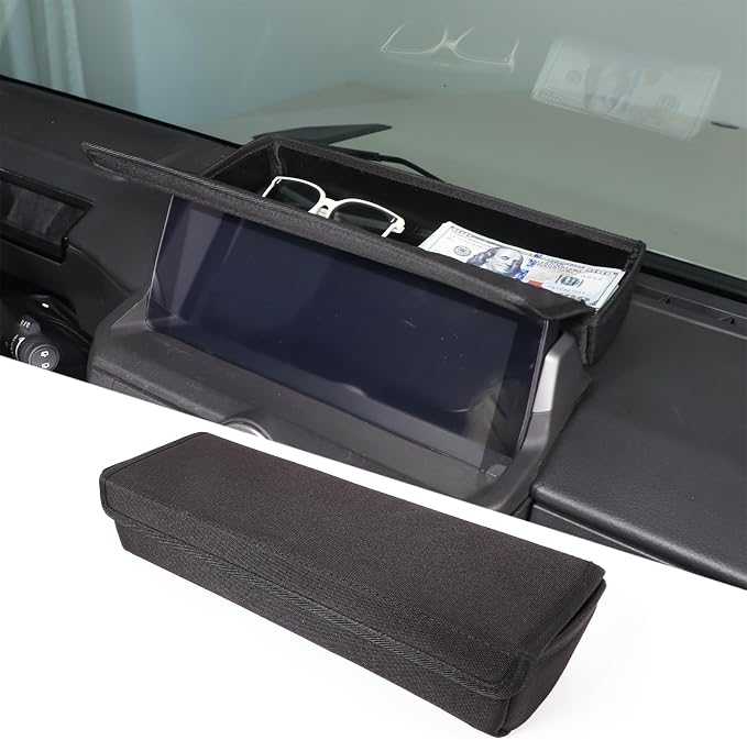 Dash Storage Tray Insert Behind Screen Organizer Storage Compatible with INEOS Grenadier 2020-2026 Accessories, New Upgraded Non-Slip Dashboard Tray with Lid