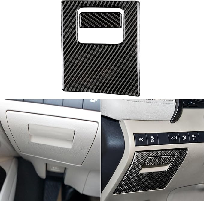 NVCNX Real Premium Carbon Fiber for Toyota Camry Accessories 2018-2024 2019 2020 2021 2022 2023 SE/LE/XSE/XLE/SE Nightshade/L/TRD Gas Hybrid Dash Fuse Box Coin Holder Cover Interior Trim Sticker 2PCs