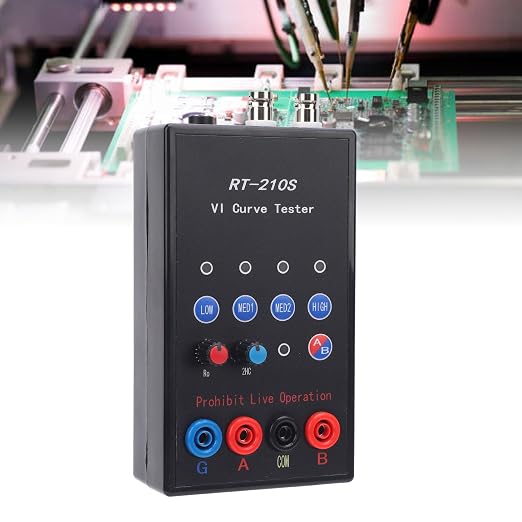 Cryfokt Handheld ASA VI Curve Tester, A B Double Channel 210S VI ASA 4 Level Circuit Board Test Repair Tool, 40Hz, 350Hz, 2kHz, 14Hz, Flexible and Adjustable