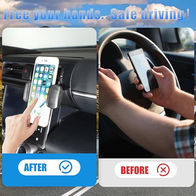 HAPPYHORSE Car Phone Mount Compatible with Toyot@ 86/Subaru BRZ 2022-2024 Car Central Control Right Side Mobile Phone Bracket Phone Holder Phone Mount with Self-Adhesive Base Accessories (Type A)