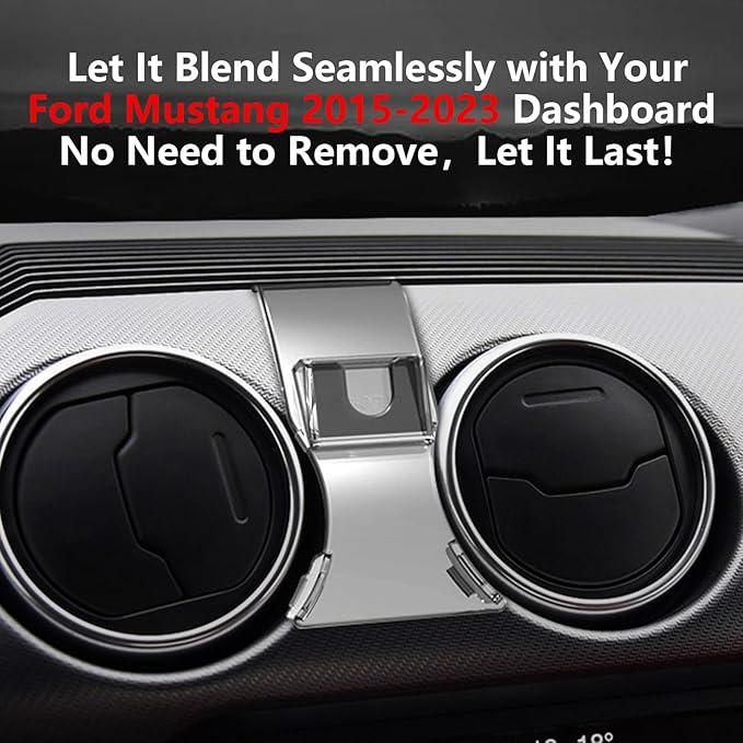 CLEC for Ford Mustang 2015-2023 Magnetic Wireless Car Charger Phone Holder Mount Custom Fit for Ford Mustang 2015-2023 15W Fast Charging Car Phone Holder Wireless Charger