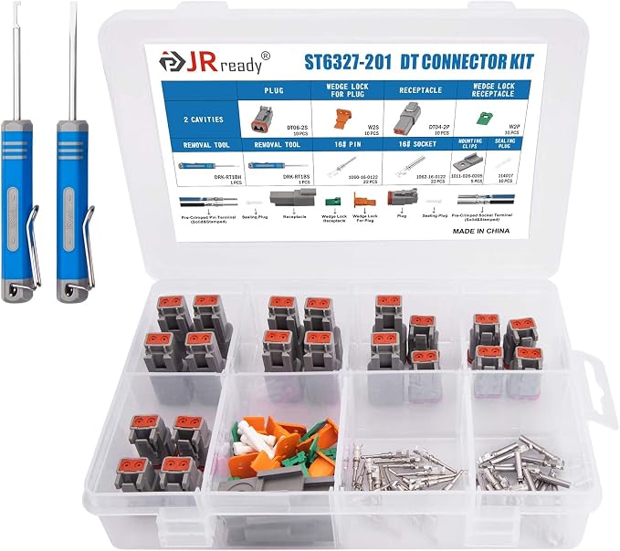 JRready Deutsch Crimp Tool ACT-LY-16DT with DT Connector Kit 2 Pin 10 Sets