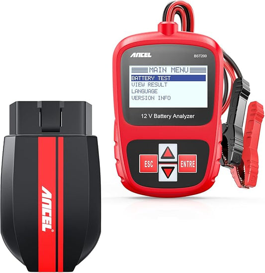 ANCEL BD500 Bluetooth Diagnostic Scan Tool with ANCEL BST200 Car Battery Tester