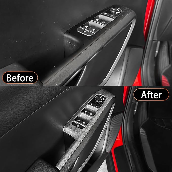 YOUTOOCAR 4PCS Window Switch Panel Trim Covers Compatible with Kia Soul 2022-2026 Accessories (Wood Grain)