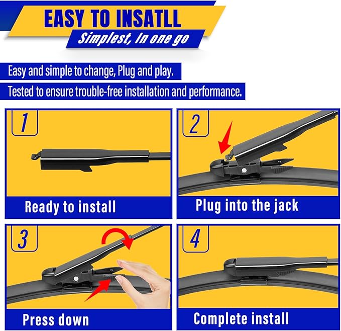 3 wipers Replacement for 2012-2017 Buick Enclave, Windshield Wiper Blades Original Equipment Replacement - 24"/21"/12" (Set of 3) Pinch Tap