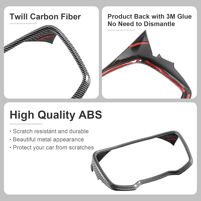 Carbon Fiber Dashboard Panel Cover Compatible with Toyota Corolla 2020–2026 & Corolla Hatchback 2019–2026