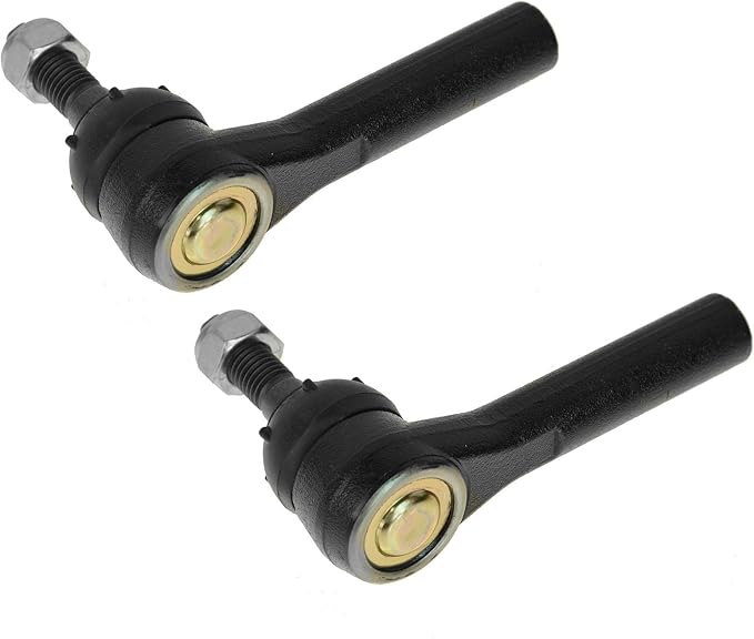 TRQ Outer Left and Right Tie Rod Set 2 Piece Compatible with 01-10 Chevrolet Silverado 2500 HD, 01-10 GMC Sierra 2500 HD, 03-21 Chevrolet Express 2500, 03-21 GMC Savana 2500, 03-09 Hummer H2