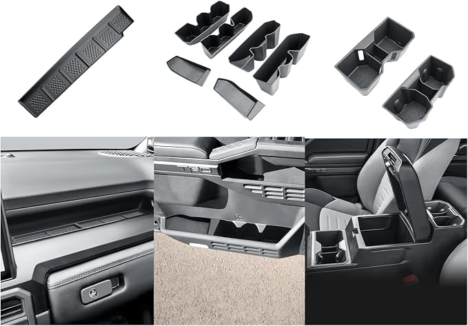 BIBIBO 9Pack 2025 2026 Tacoma Center Central Cup Holder Insert Organizer for 2024 2025 2026 Toyota Tacoma Trucks Cup Holder + Co-Pilot Console Organizer Anti-Slip Tray+ Door Side Storage Box