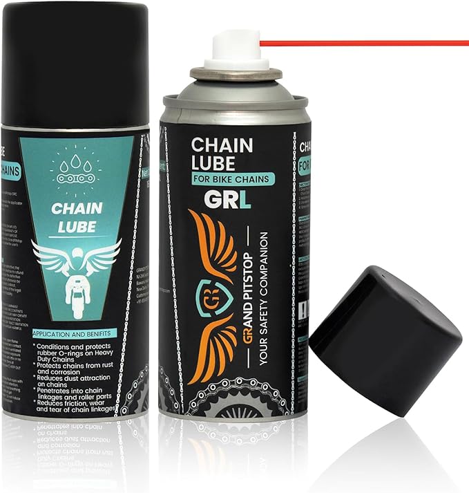 GRAND PITSTOP All-Weather Motorcycle Chain Lube - Premium Motorbike Chain Lubricant Spray - Formulated for All Weather Conditions for All Bikes (160 ml)