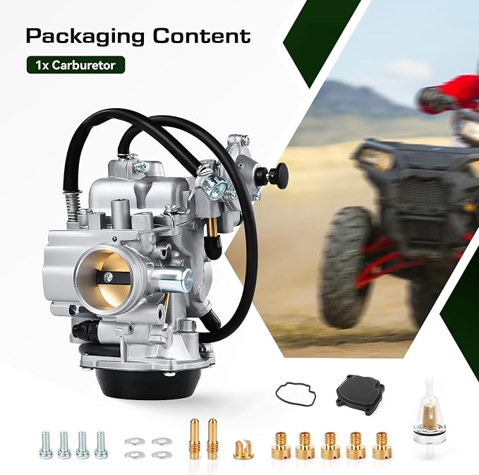 0470-361 Carburetor Carb w/Diaphragm Cover for Arctic Cat 400 2x4/4x4 1998-2001 Bearcat 454 4x4 1998 500 4x4 1998-2000 (Exclude Auto Edition) 0470-362